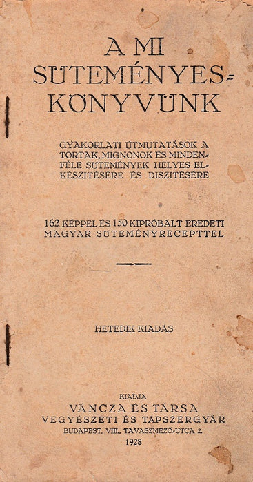A mi süteményes könyvünk