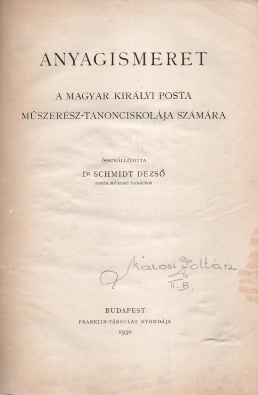 Anyagismeret