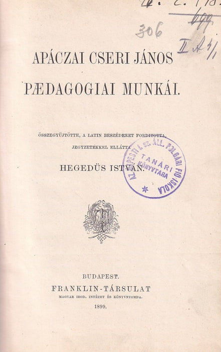 Apáczai Csere János pedagogiai munkái