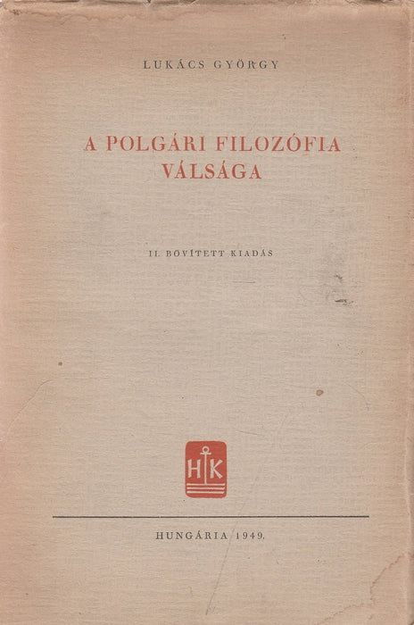 A polgári filozófia válsága