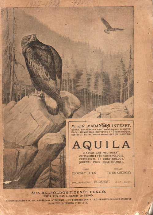 Aquila XXXIV-XXXV. évfolyam 1927-1928.