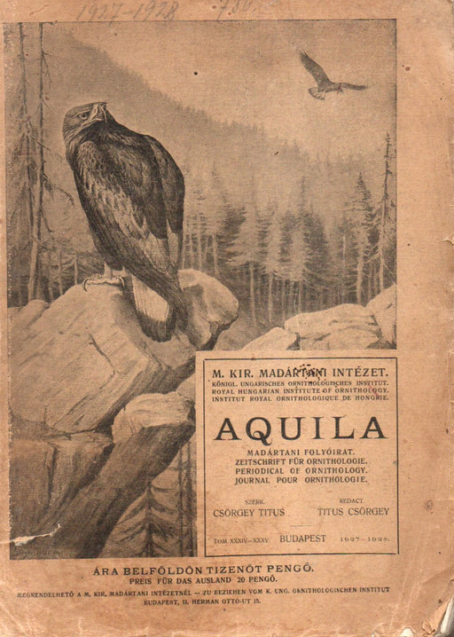Aquila XXXIV-XXXV. évfolyam 1927-1928.