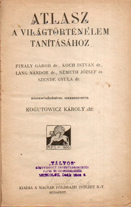 Atlasz a világtörténelem tanításához