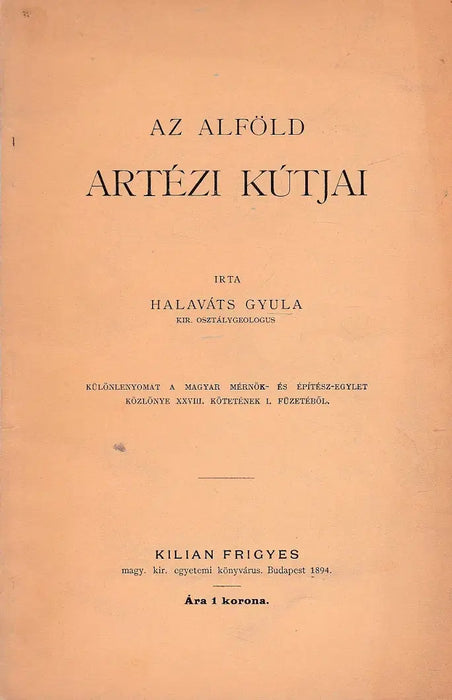 Az Alföld artézi kútjai