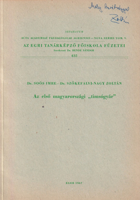 Az első magyarországi "timsógyár"