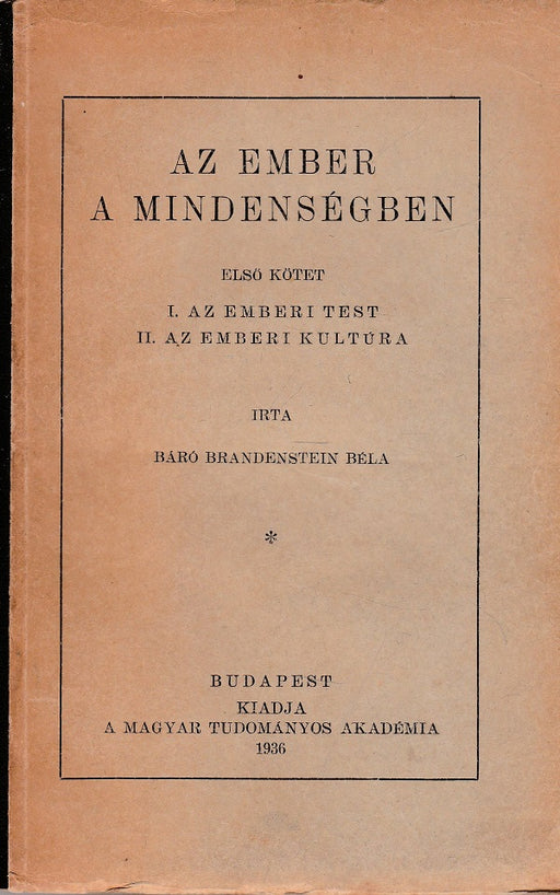 Az ember a mindenségben I-III.