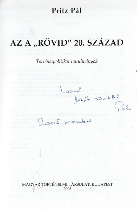 Az a "rövid" 20. század