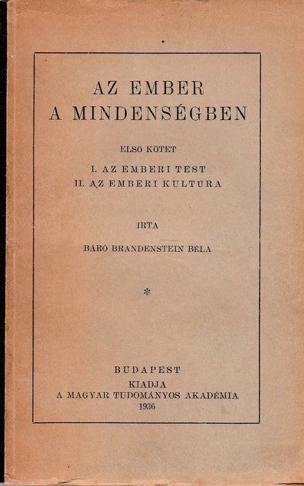 Az ember a mindenségben I./1-2.