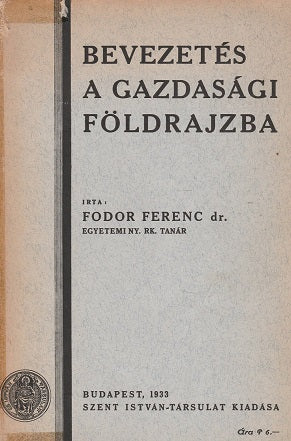 Bevezetés a gazdasági földrajzba