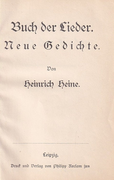 Buch der Lieder