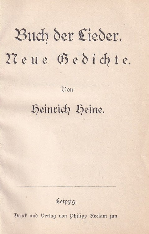Buch der Lieder