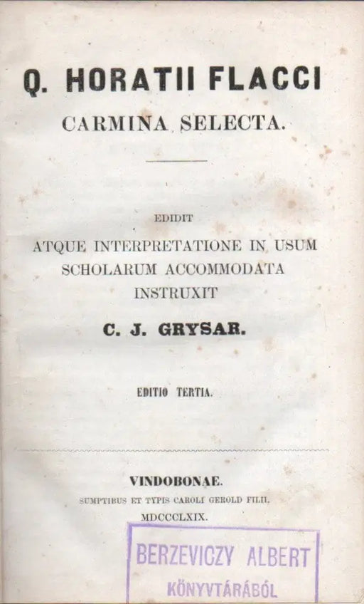 Carmina selecta