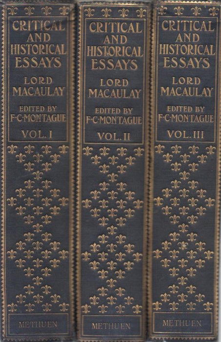 Critical and Historical Essays I-III.