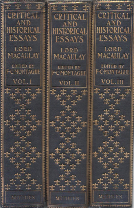 Critical and Historical Essays I-III.