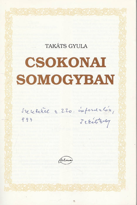Csokonai Somogyban