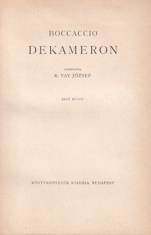 Dekameron I-III.
