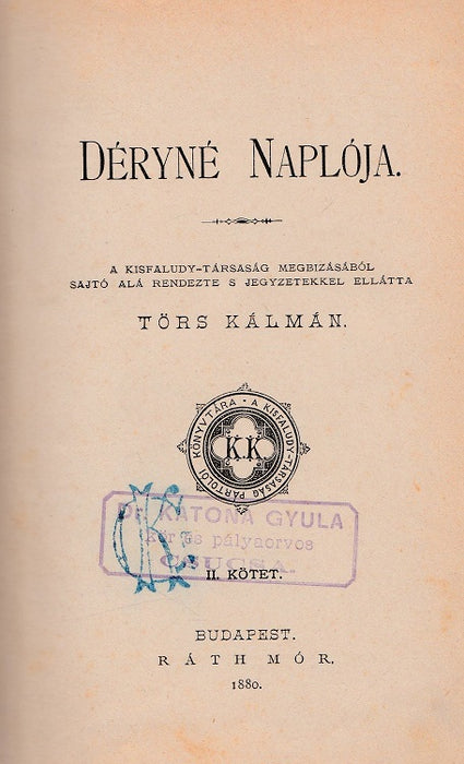 Déryné naplója I-II.