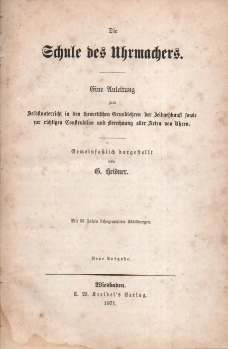 Die Schule des Uhrmachers
