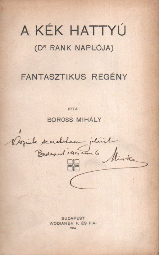 Dr. Rank naplója