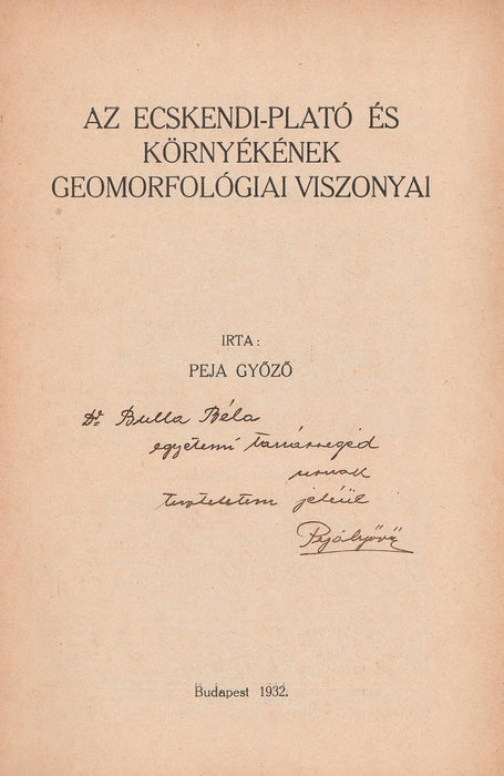 Az Ecskendi-plató és környékének geomorfológiai viszonyai