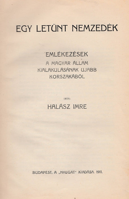 Egy letünt nemzedék