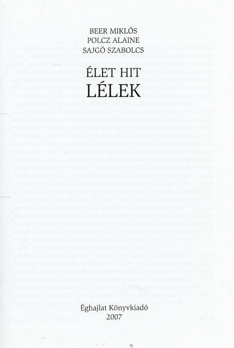 Élet, hit, lélek