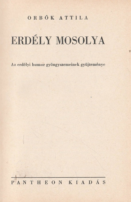 Erdély mosolya