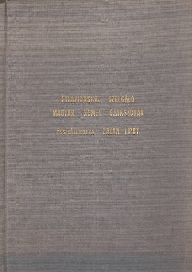 Étlapíráshoz szolgáló magyar-német szakszótár
