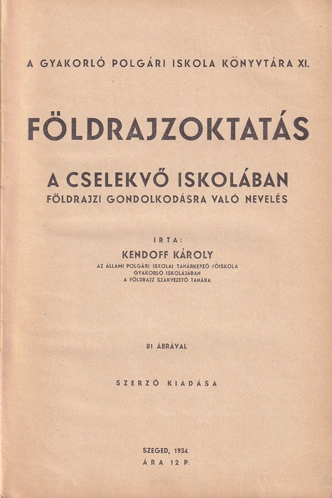 Földrajzoktatás a cselekvő iskolában