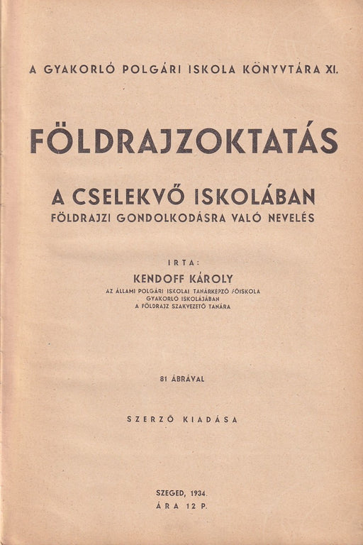 Földrajzoktatás a cselekvő iskolában