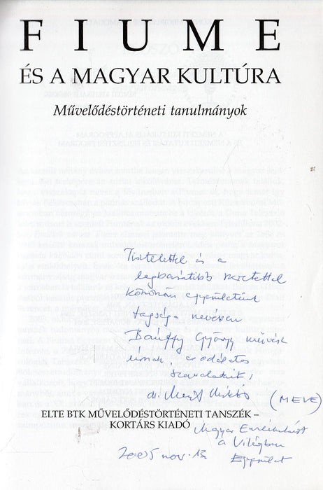 Fiume és a magyar kultúra