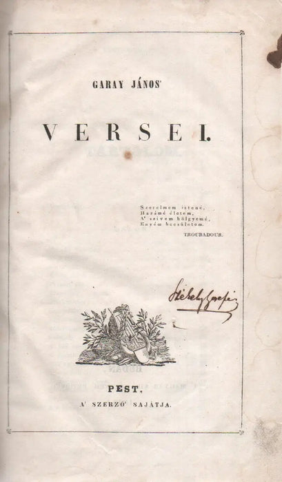 Garay János versei