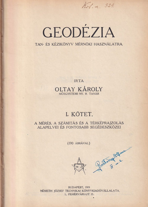 Geodézia I-IV.