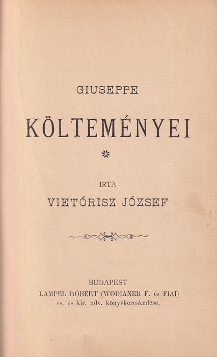 Giuseppe költeményei