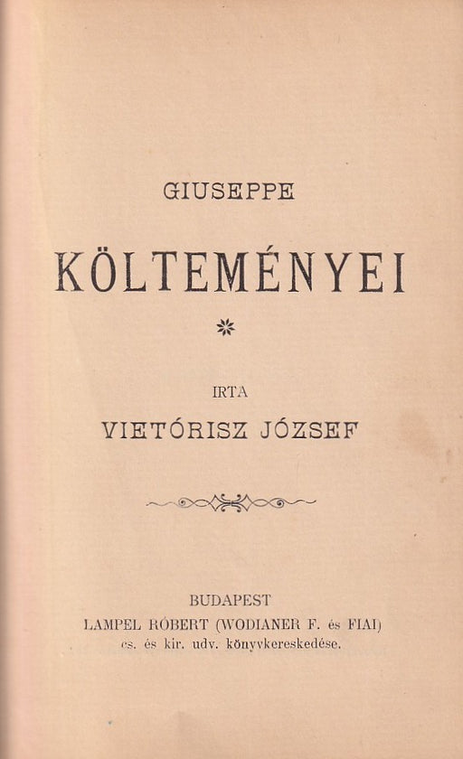 Giuseppe költeményei