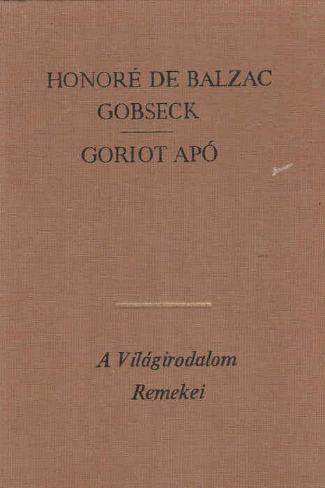 Gobseck - Goriot apó