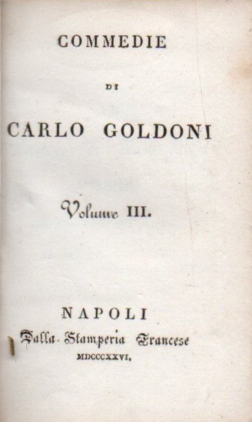 Goldoni Commedie III.