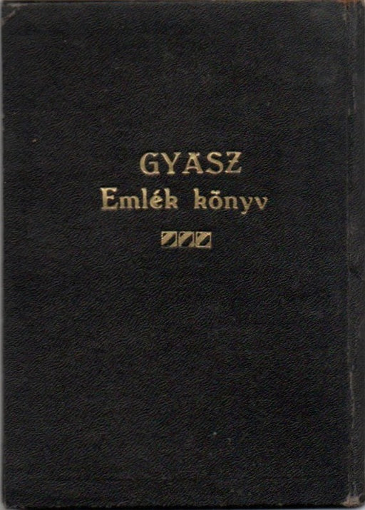 Gyász emlék könyv