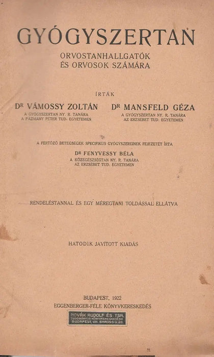 Gyógyszertan