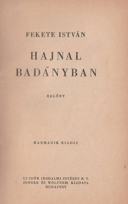 Hajnal Badányban