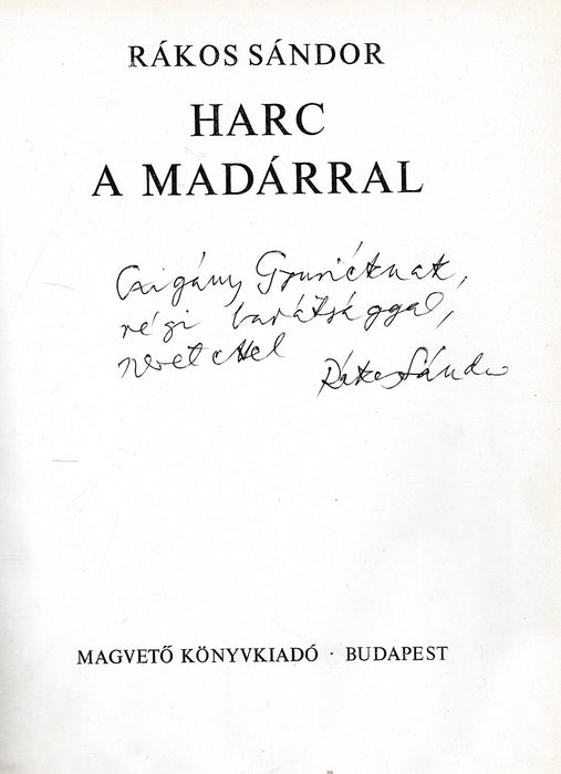 Harc a madárral
