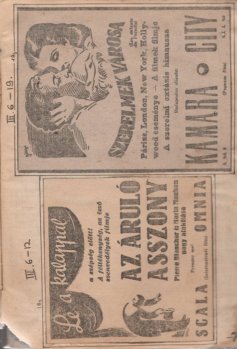 Filmhirdetések I.