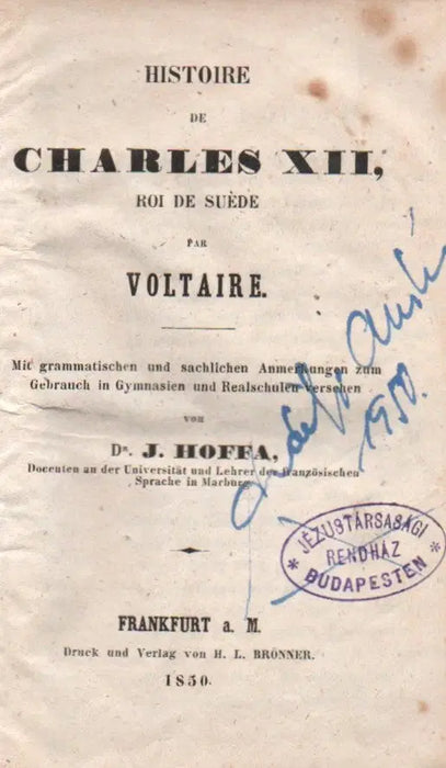 Histoire de Charles XII, roi de Suéde