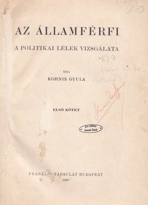 Az államférfi I-II. - Politika és erkölcstan