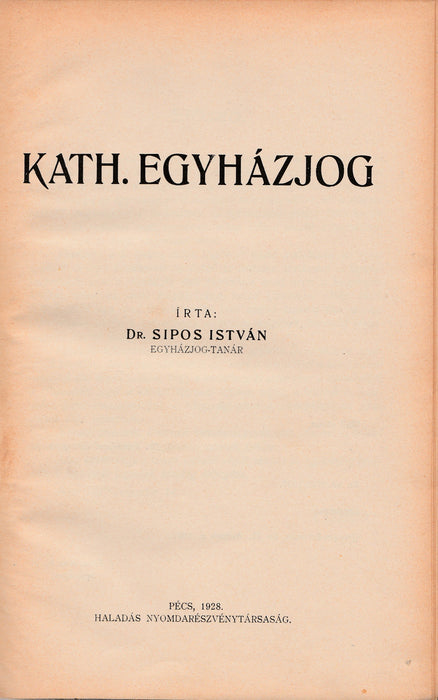 Kath. egyházjog