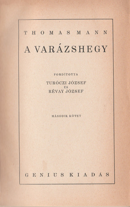 A varázshegy I-II.