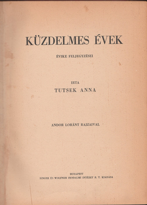 Küzdelmes évek