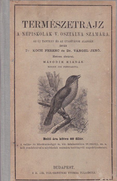 Természetrajz a népiskolák V. osztálya számára