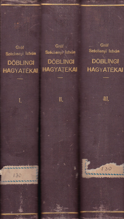 Gr. Széchenyi István döblingi irodalmi hagyatéka I-III.