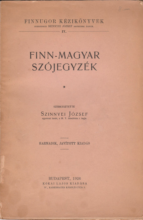 Finn-magyar szójegyzék